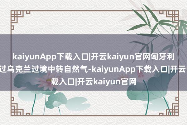 kaiyunApp下载入口|开云kaiyun官网匈牙利但愿连接通过乌克兰过境中转自然气-kaiyunApp下载入口|开云kaiyun官网