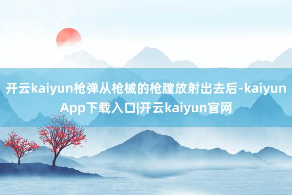 开云kaiyun枪弹从枪械的枪膛放射出去后-kaiyunApp下载入口|开云kaiyun官网